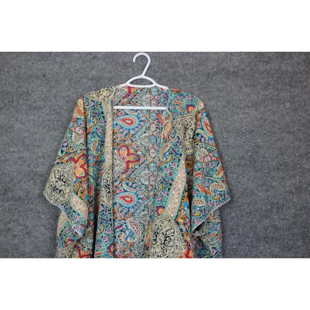 Women's‎ Kimono Cover-Up One-Size Paisley Print Multi Color